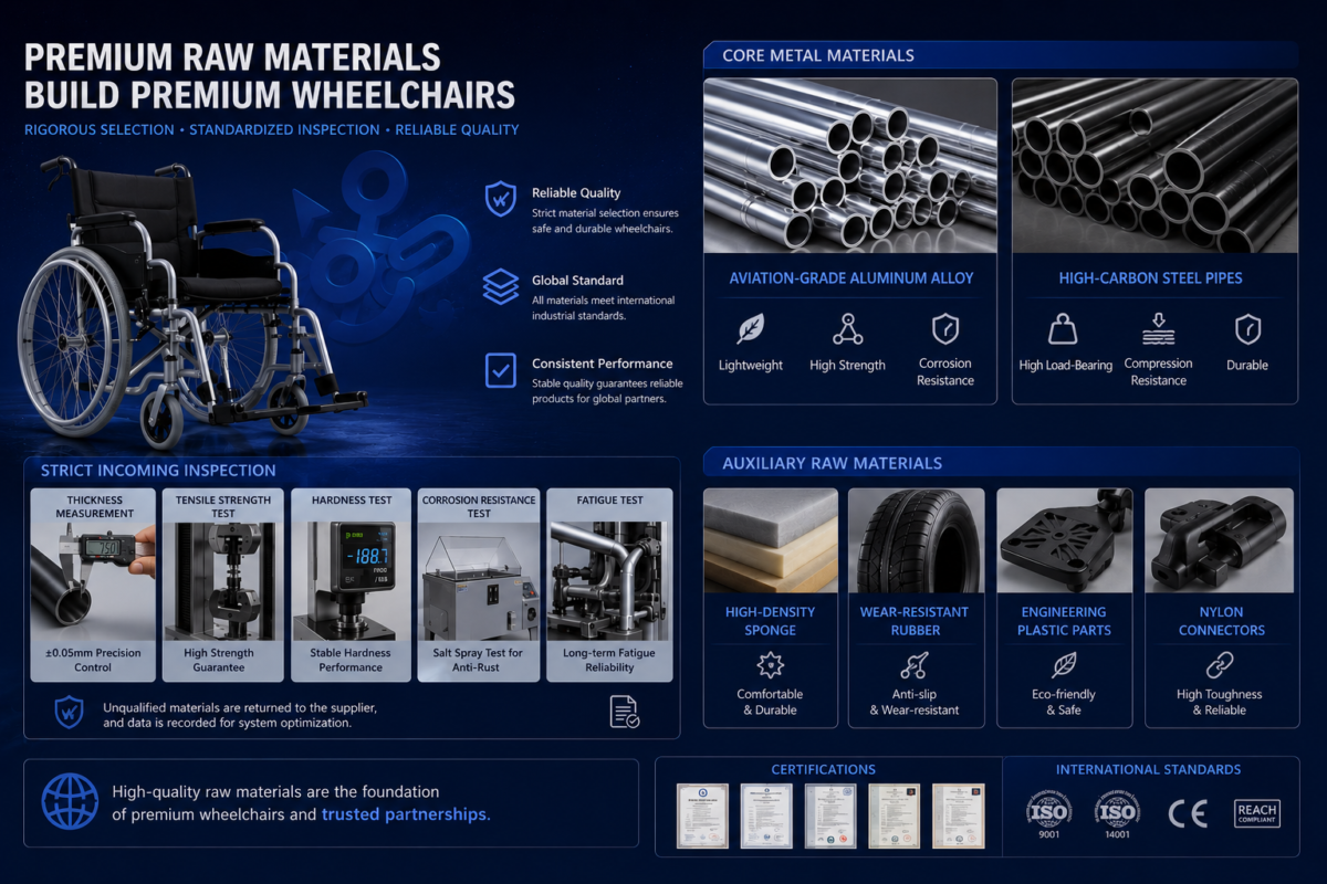 Raw Material Selection & Strict Incoming Inspection wheelchairsdirect.co.za