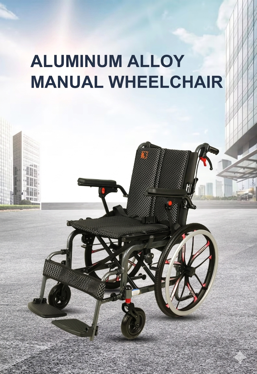 Wholesale Lightweight Aluminum Folding Wheelchair with 20″ Big Wheels OEM/ODM Available